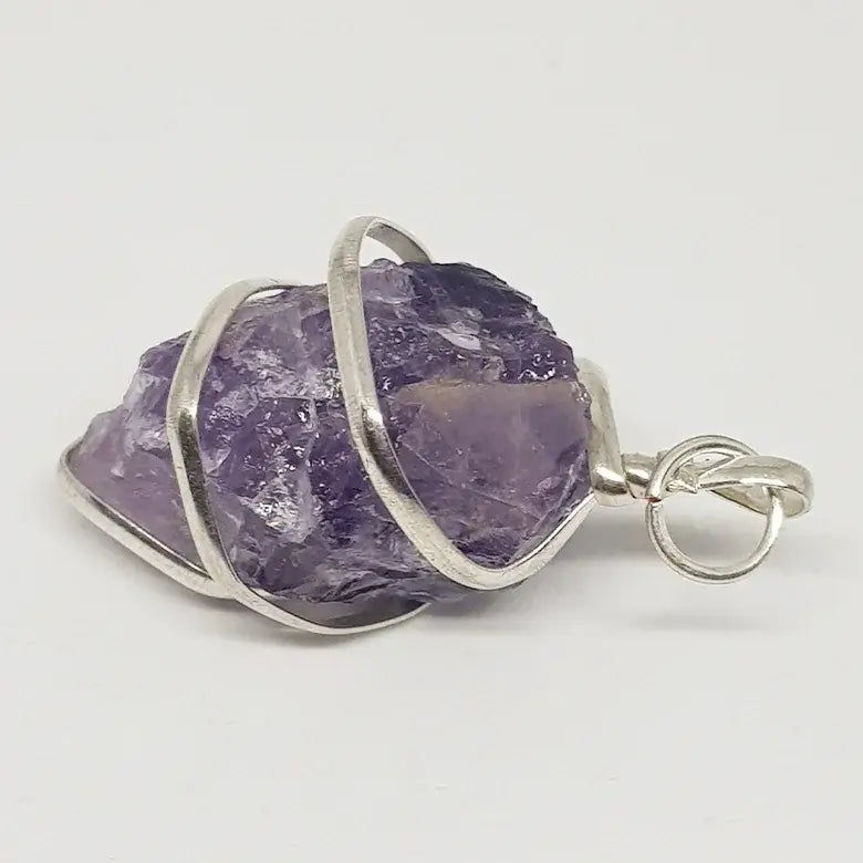 Amethyst Quartz Spiral Pendant