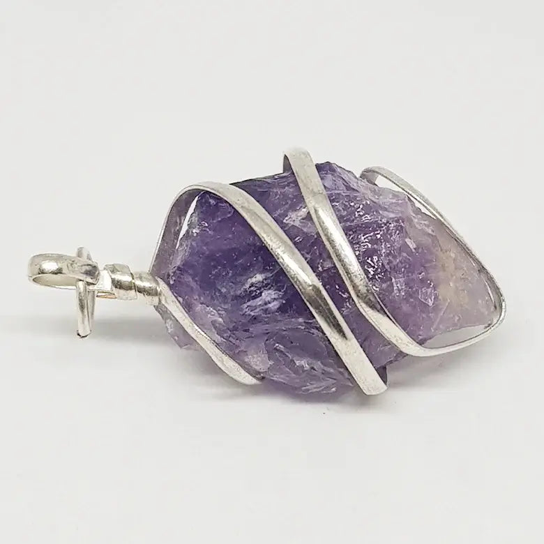 Amethyst Quartz Spiral Pendant