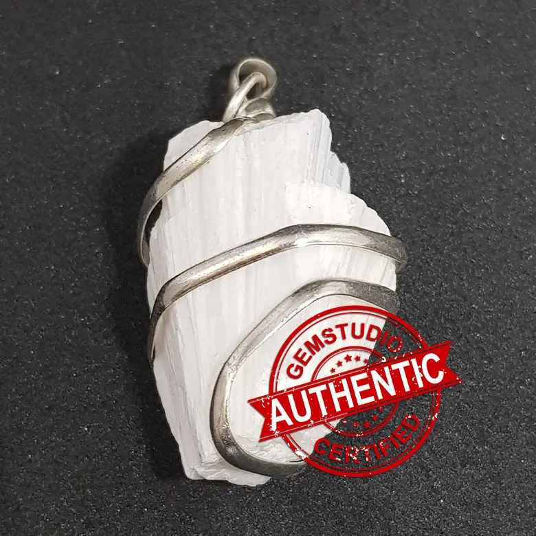 Scolecite Spiral Pendant